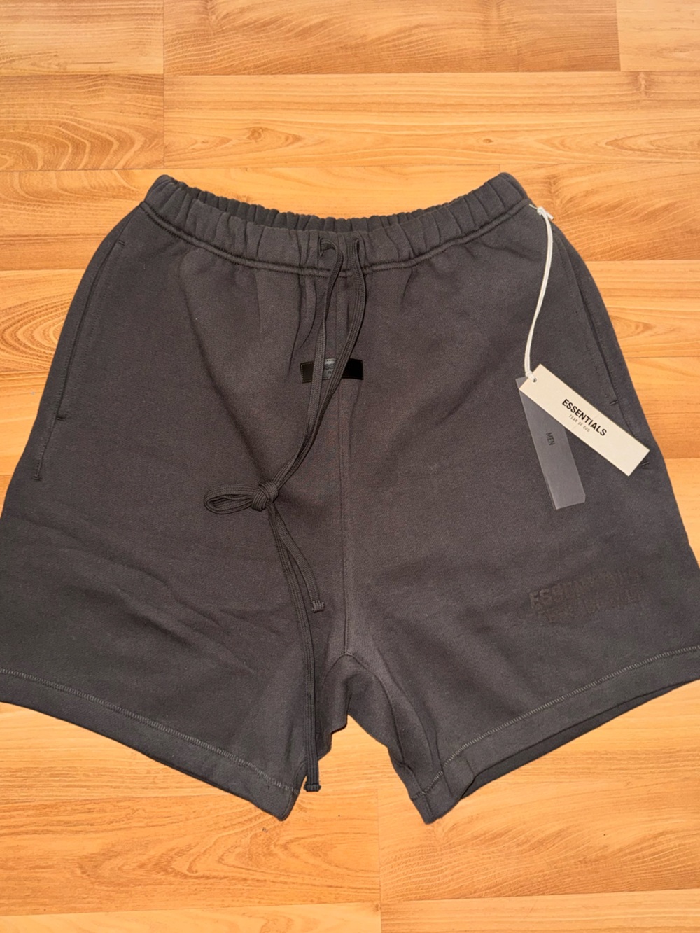 FEAR OF GOD ESSENTIALS Men’s Black Athletic Drawstring Shorts